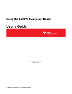 Using the LM3279 Evaluation Board