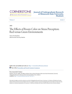 The Effects of Room Color on Stress Perception: Red versus Green