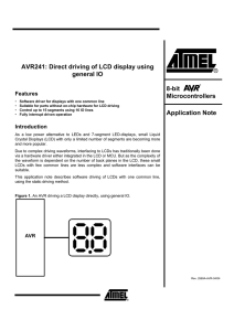 AVR241: Direct driving of LCD display using general IO