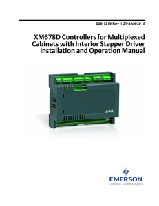 XM678D IO Manual.book - Emerson Climate Technologies