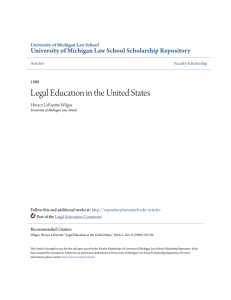 Legal Education in the United States