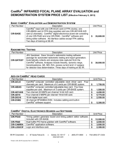 CAMIRATM INFRARED FOCAL PLANE ARRAY EVALUATION and