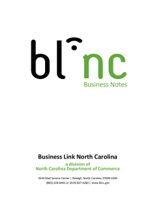 Business Notes - Orange County Economic Development