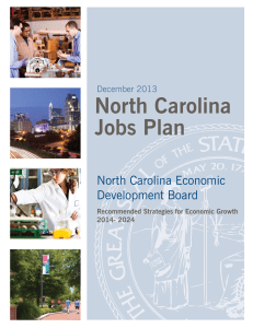 North Carolina Jobs Plan - North Carolina Department of Commerce