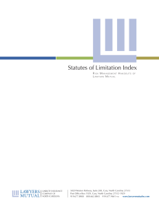 Statutes of Limitation Index