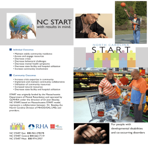 nc start - Center for START Services