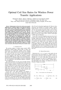 Optimal Coil Size Ratios for Wireless Power Transfer Applications