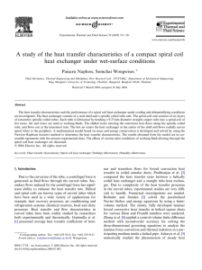 A study of the heat transfer characteristics of a compact spiral coil