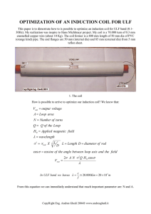 OPTIMIZATION OF AN INDUCTION COIL FOR ULF