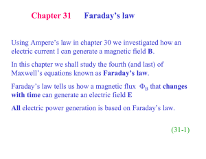Chapter 31 Faraday`s law
