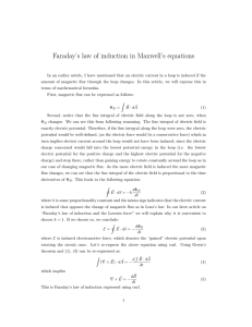 Faraday`s law of induction in Maxwell`s equations