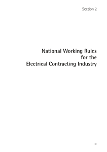 National Working Rules for the Electrical Contracting Industry