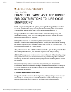 frangopol earns asce top honor for contributions to `life