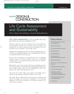 Life Cycle Assessment and Sustainability