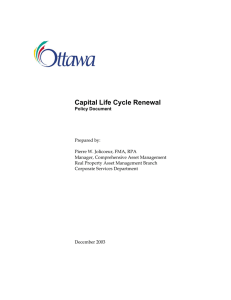 Capital Life Cycle Renewal