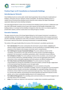 Position Paper on EC Consultation on Sustainable Buildings