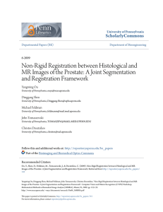 Non-Rigid Registration between Histological and MR Images of the