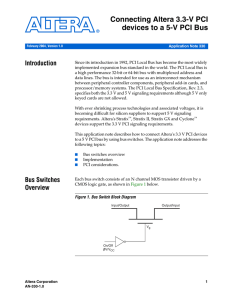 AN 330: Connecting Altera 3.3-V PCI devices to a 5