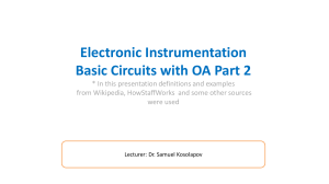 Electronic Instrumentation Basic Circuits with OA Part 2