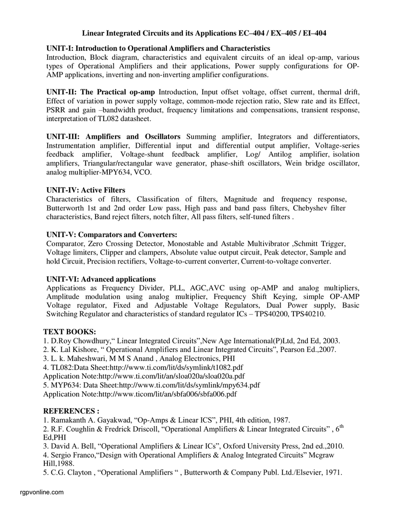 Operational Amplifier By Ramakant Gaikwad Pdf Creator