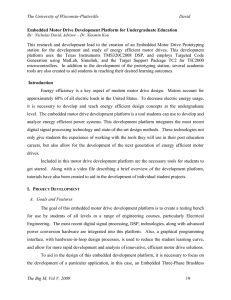 Embedded Motor Drive Development Platform for Undergraduate