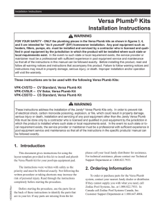 Versa Plumb® Kits