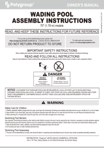 Wading Pool Assembly 70in Models
