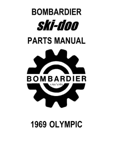 1969 Olympic SS, TNT Parts List
