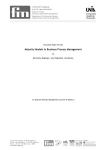 Maturity Models in Business Process Management