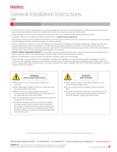 General Installation Instructions