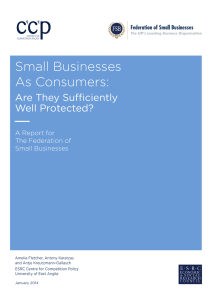 Small Businesses As Consumers: Are They Sufficiently Well