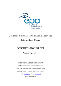 Guidance Note on MSW Landfill Daily and Intermediate Cover