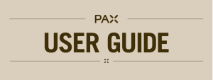 user guide - PAX Vapor