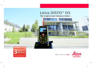 Leica DISTO™ D5 - Home