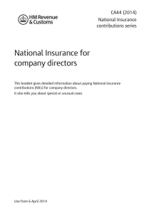 CA44 (2011) - National Insurance for Company Directors