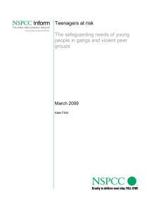 Teenagers at risk: the safeguarding needs of young people
