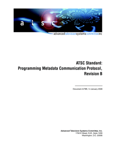 Programming Metadata Communication Protocol, Revision B