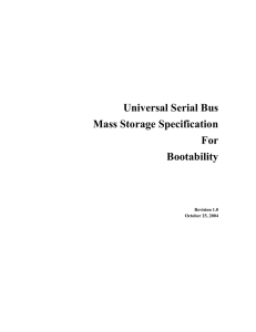 Universal Serial Bus Mass Storage Specification For