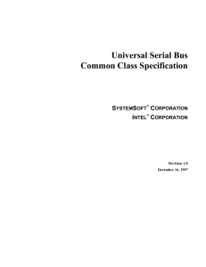 Universal Serial Bus Common Class Specification