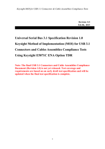 Universal Serial Bus 3.1 Specification Revision 1.0 Keysight Method