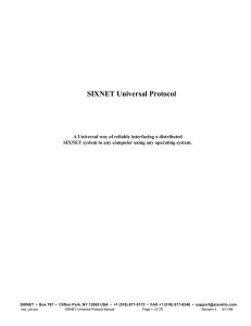 SIXNET Universal Protocol