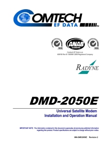 DMD2050E Manual - Comtech EF Data