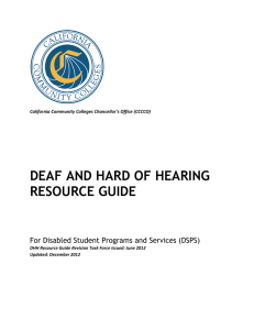 deaf and hard of hearing resource guide