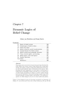 Dynamic Logics of Belief Change - Institute for Logic, Language and