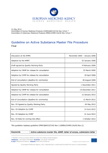 Guideline on active-substance-master