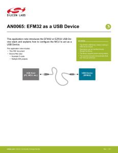 AN0065: EFM32 as a USB Device