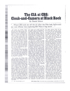 The CIA at CBS: Cloak-and