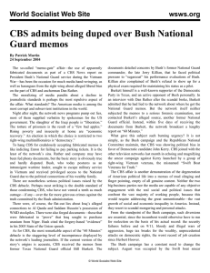 CBS admits being duped over Bush National Guard memos