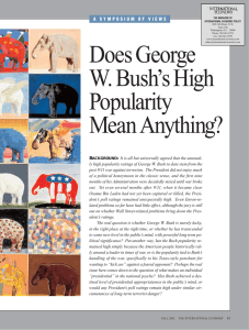 Does George W. Bush`s High Popularity Mean Anything?