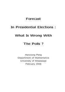 What Is Wrong With The Polls - Mathematical Sciences @ IUPUI